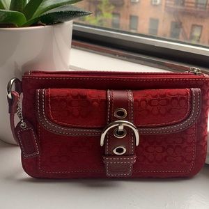 Coach Designer Wristlet with front pocket
